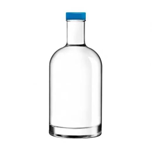 Fles Oslo 0,7 liter in vooraanzicht met blauwe dop of bedrukking zichtbaar.