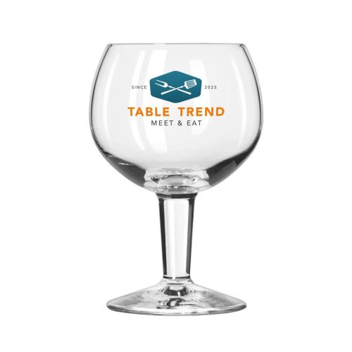 Bedrukt bierglas van 41 cl. met kleurrijk TableTrend-logo op de voorkant, geschikt voor horeca.