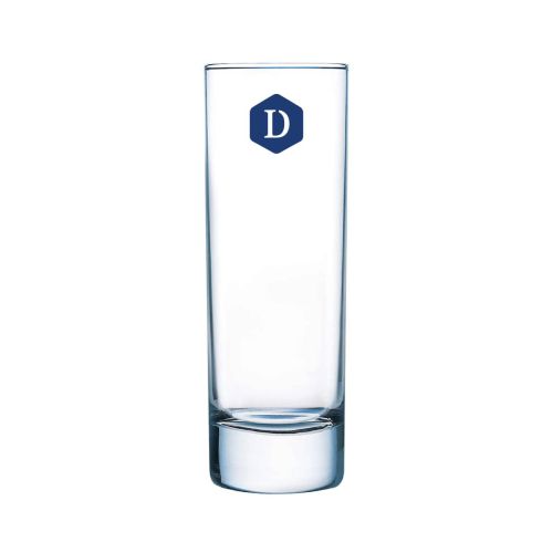 Islande glas 31 cl met bedrukt DailyDrinks-logo in één kleur op de glaswand.