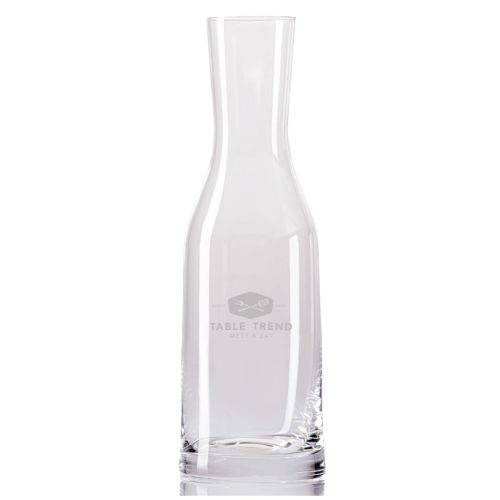 Voorzijde van de Le Marc karaf met gegraveerd TableTrend-logo subtiel zichtbaar op het 100 cl. glas.
