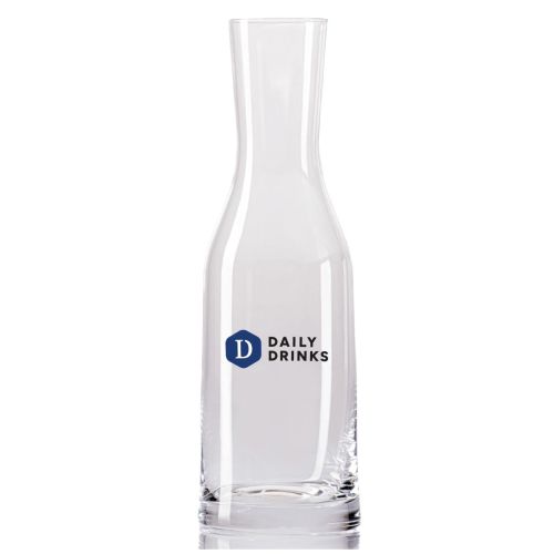 Karaf Le Marc 100 cl. met meerkleurig DailyDrinks-logo gedrukt op de voorzijde van het glasoppervlak.