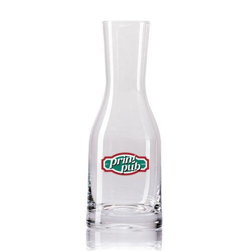 Karaf Le Marc 75 cl. met meerkleurig PrintPub-logo bedrukt op de voorzijde van het glaslichaam.