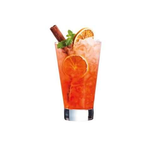 Shetland 42 cl. glas gevuld met drank, weergegeven in realistische gebruikssituatie.