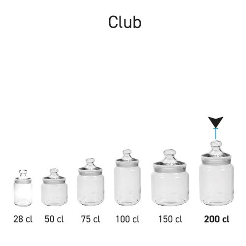 Snoeppot Big Club 2,0 liter bedrukken