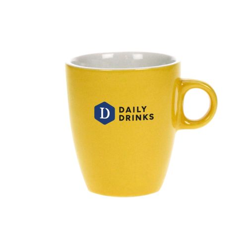 Sonja mok van 18 cl in porselein met DailyDrinks logo