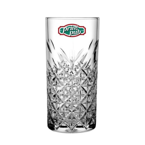 Logo in meerdere kleuren van PrintPub gedrukt op het voorvlak van glas 30 cl.