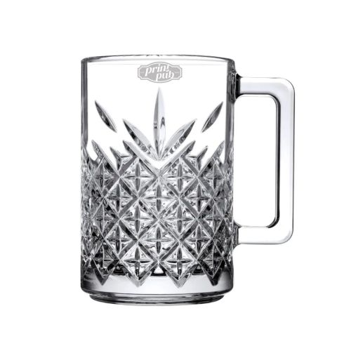 PrintPub-logo in fijne gravure op het vooraanzicht van het Timeless Theeglas 31 cl.