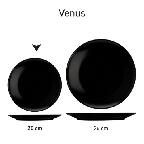 Verschillende uitvoeringen van het Venus bord 20 cm porselein getoond als seriebeeld.