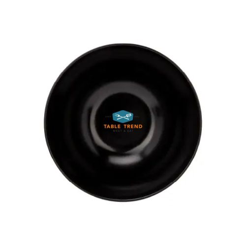 Voorzijde van de Venus kom 16 cm met meerkleurig TableTrend-logo bedrukt op het aardewerk.