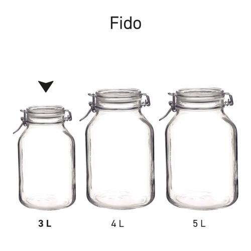 Meerdere Weckpotten Fido naast elkaar in beeld als serieopstelling.