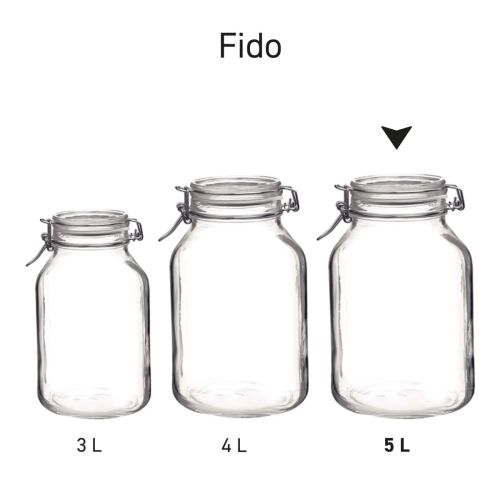 Serie Weckpotten Fido gepresenteerd naast elkaar als overzicht.