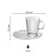 Tribeca Thee 40 cl. SET (schotel BLANCO) bedrukken