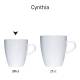 Cynthia mok wit 20 cl. bedrukken