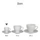 Dom Espresso wit 8 cl. SET bedrukken