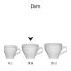 Dom Koffie Kop wit 15 cl. bedrukken