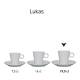 Lukas Cappuccino wit 19.5 cl. SET bedrukken