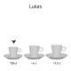 Lukas Espresso wit 7.5 cl SET bedrukken