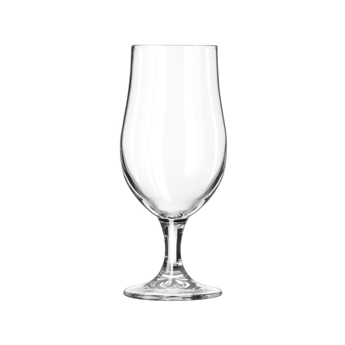 Vooraanzicht van het bierglas Munich 38 cl. in helder glas, geschikt voor bedrukking.