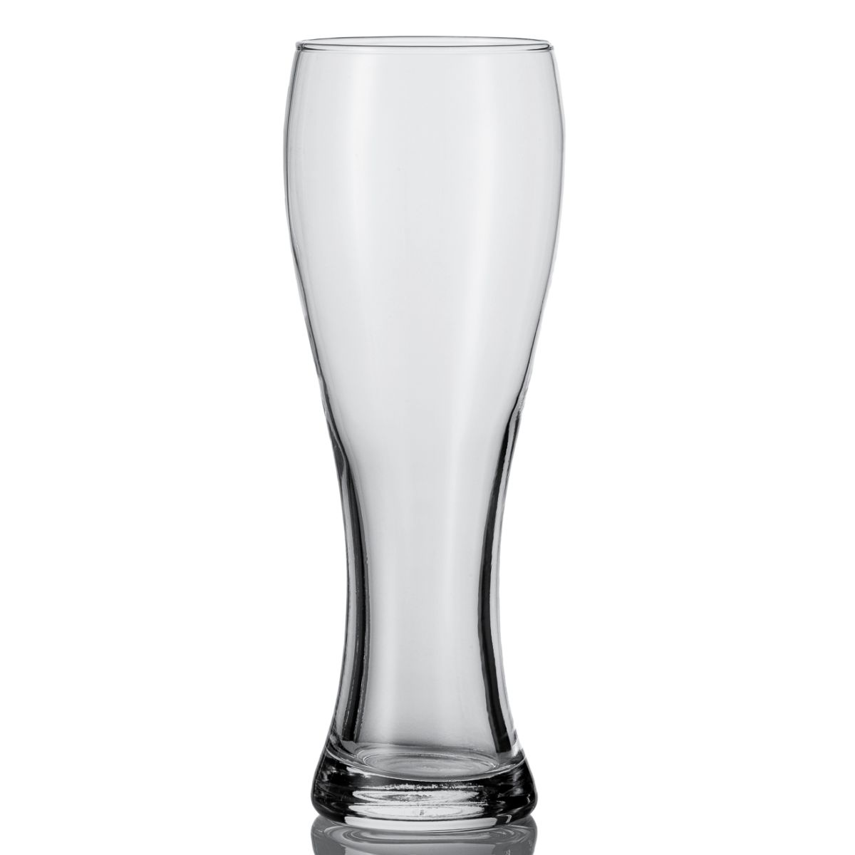 Vooraanzicht van het transparante bierglas Pantheon 50 cl. TAPMAAT glas, recht model met glad oppervlak.