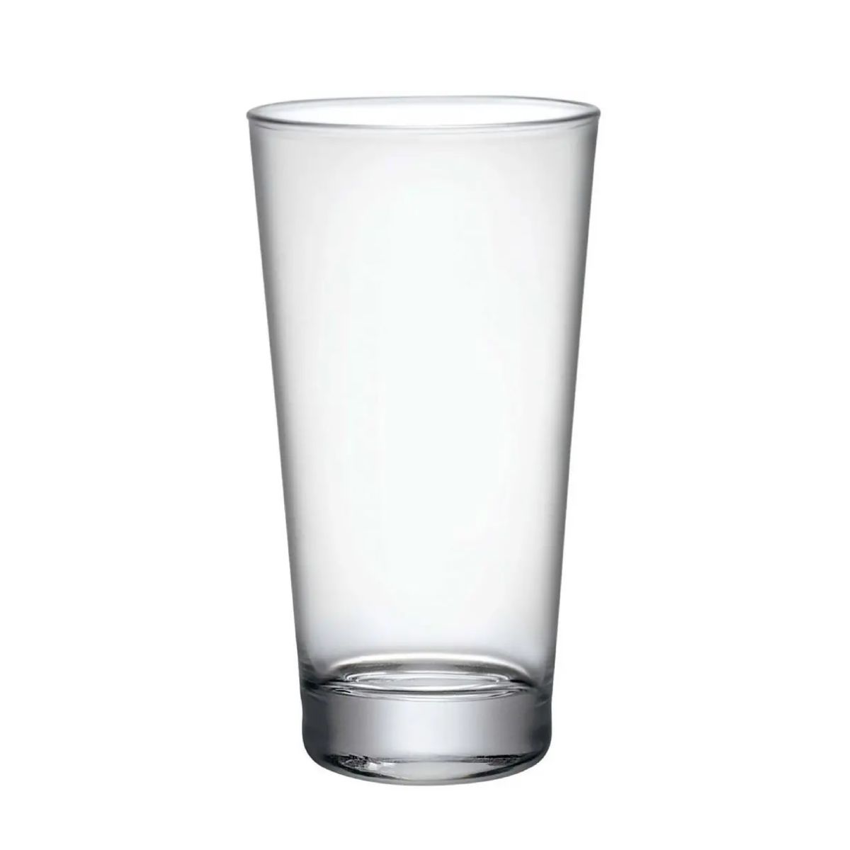 Vooraanzicht van het bierglas Sestriere 39 cl. van helder glas met rechte vorm en stevige bodem.