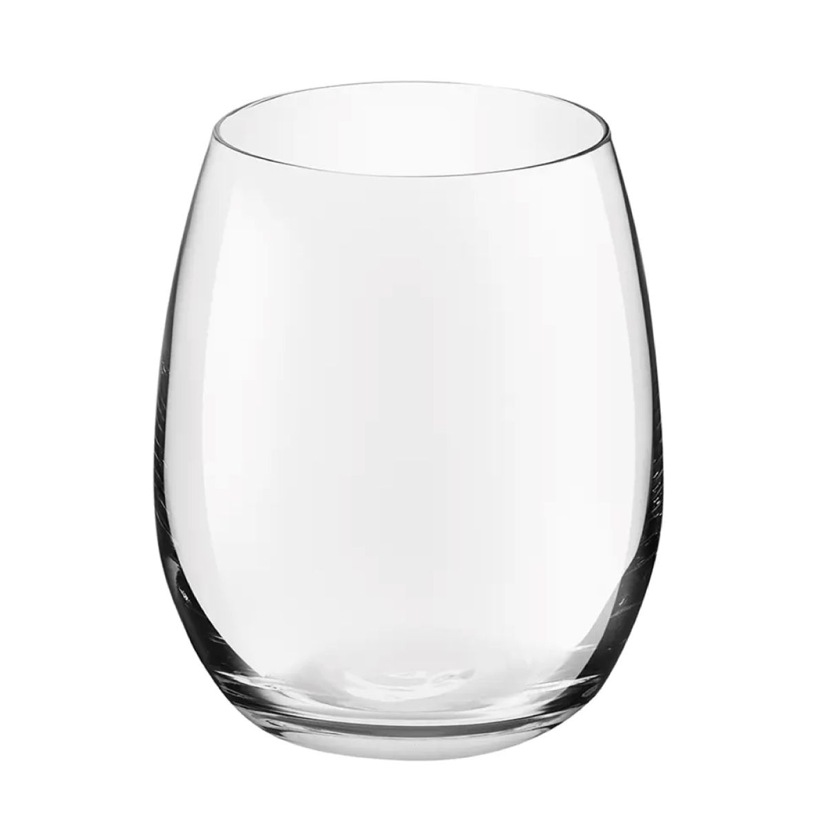 Vooraanzicht van de Bouquet Tumbler van 39 cl glas met licht taps toelopende vorm en gladde rand.
