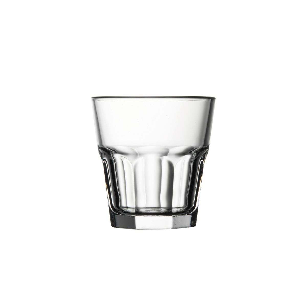 Casablanca Rocks glas 20,8 cl. van helder glas, gefotografeerd recht van voren.