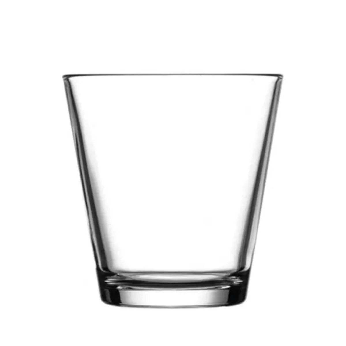 Vooraanzicht van het City glas 25 cl. in helder glas met rechte cilindervorm en glad oppervlak.