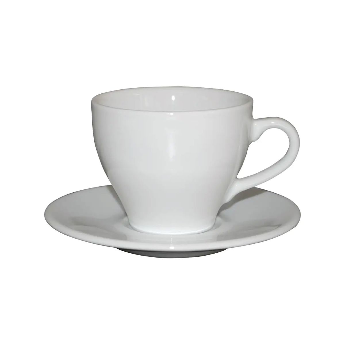 Dom Koffie wit 15 cl. SET, recht van voren weergegeven op neutrale achtergrond.