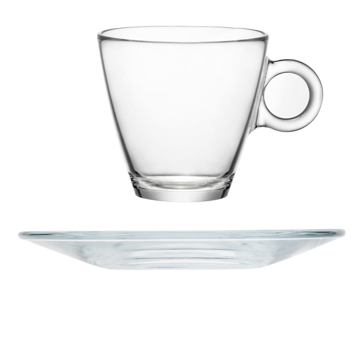 Easy Bar Thee SET 32 cl. glas in recht vooraanzicht, transparant en klaar voor gravure.