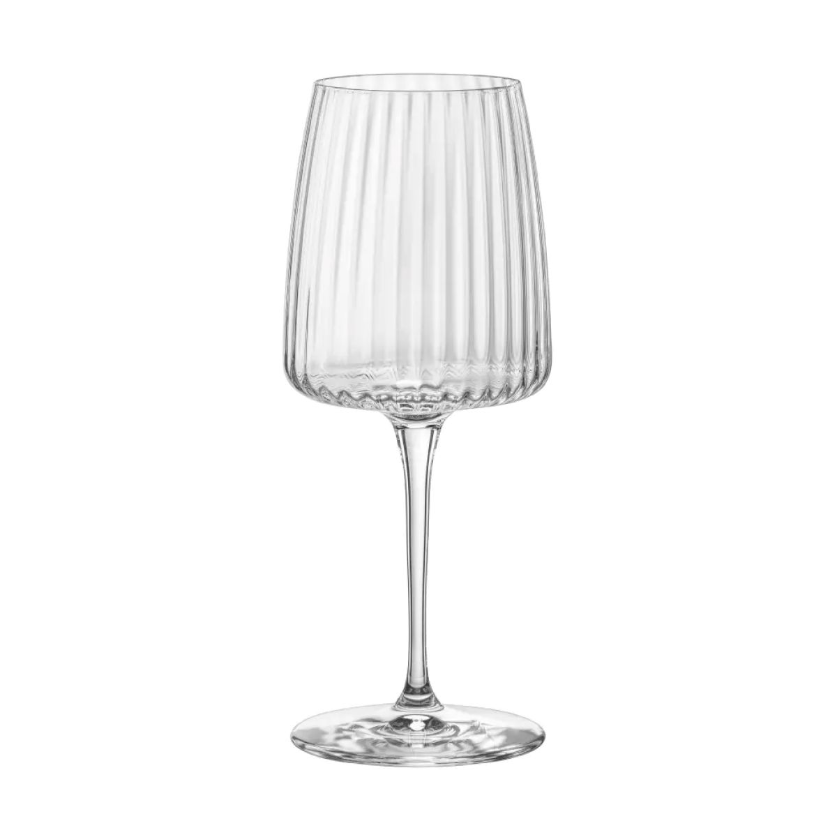 Exclusiva Wijnglas 37,4 cl in frontaal aanzicht, transparant model met lange steel.