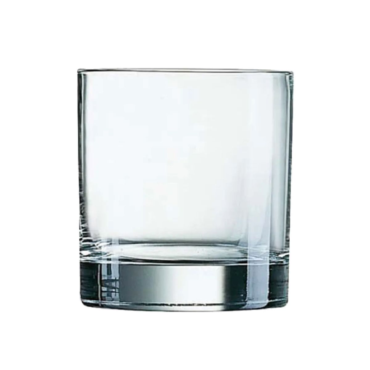 Vooraanzicht van het Islande Tumbler glas 38 cl, cilindervormig en volledig transparant.