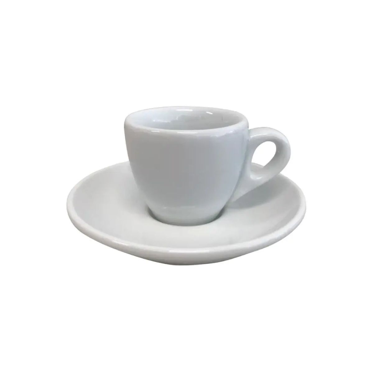 Style Espresso 7 cl SET van wit porselein, gepresenteerd in strak vooraanzicht.
