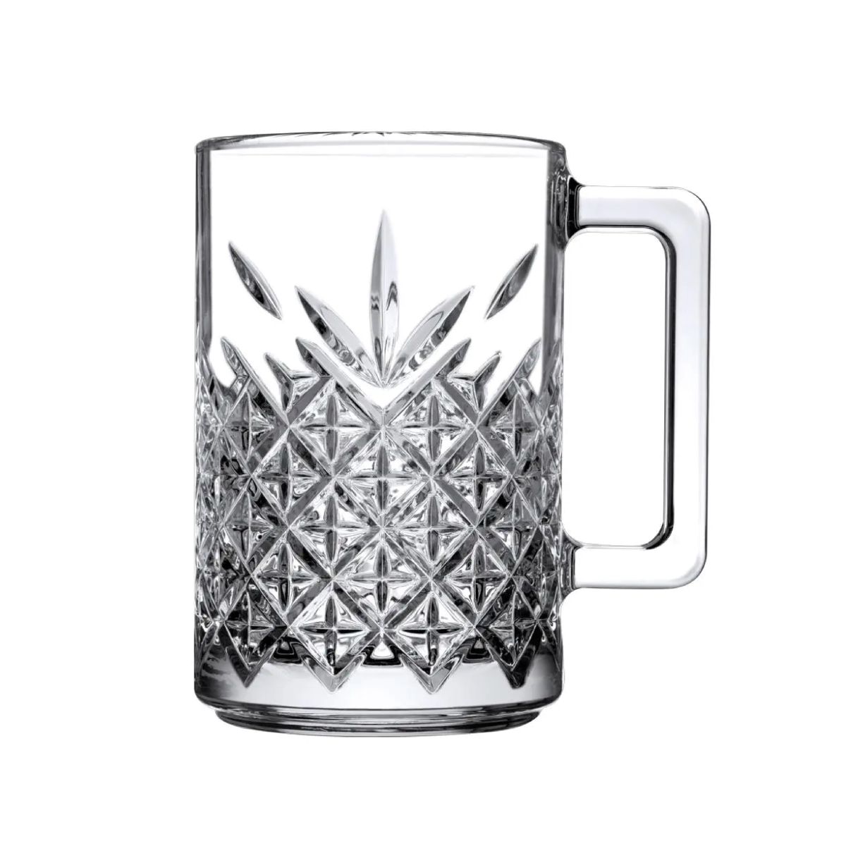 Vooraanzicht van het Timeless Theeglas 31 cl. met rechte vorm en helder glasoppervlak.