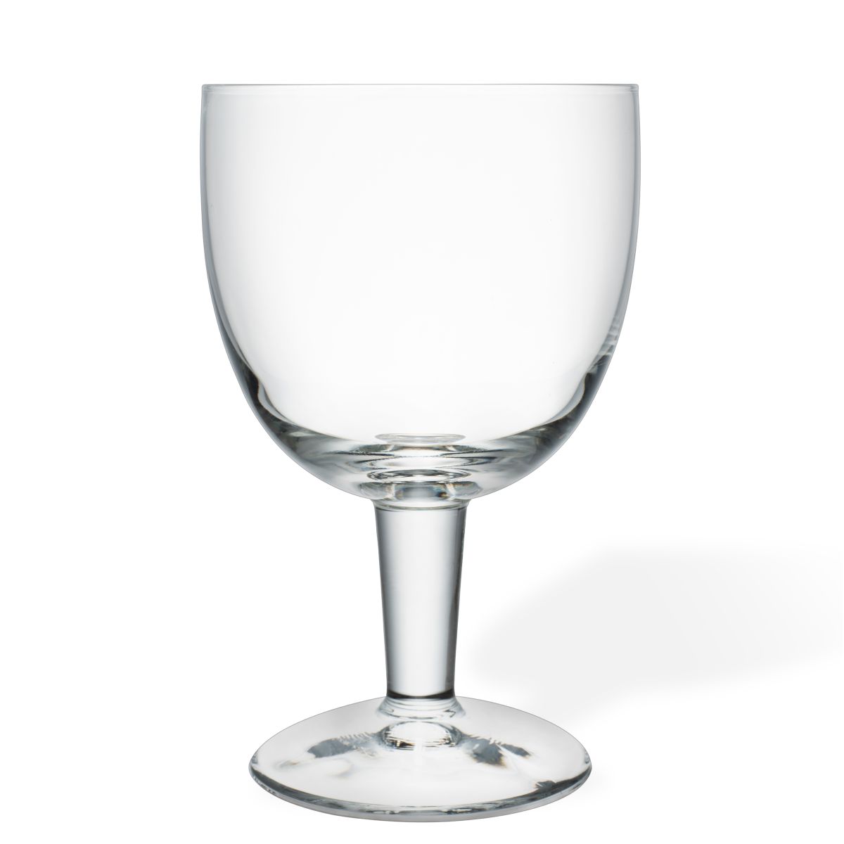 Recht vooraanzicht van het klassieke Trappist tapmaatglas van 33 cl met brede opening.