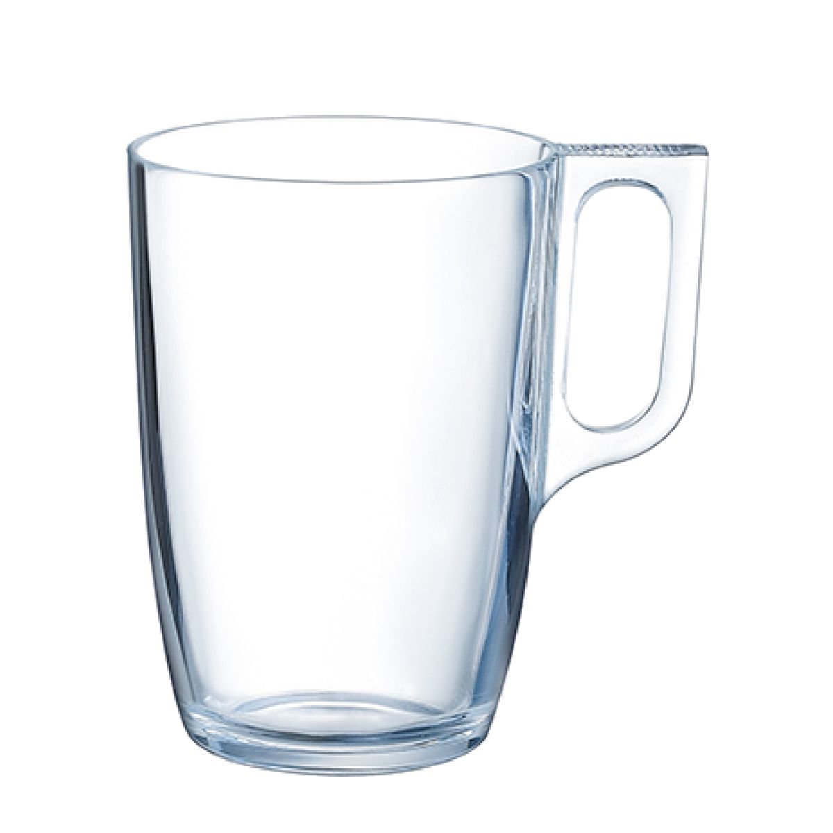 Transparant Voluto glas 40 cl. rechtopstaand afgebeeld in vooraanzicht.